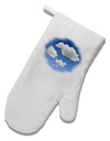 Blue Sky Puffy Clouds White Printed Fabric Oven Mitt-Oven Mitt-TooLoud-White-Davson Sales