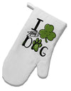 TooLoud I Shamrock my Dog White Printed Fabric Oven Mitt-OvenMitts-TooLoud-Davson Sales