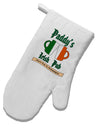 Paddy's Irish Pub White Printed Fabric Oven Mitt by TooLoud-Oven Mitt-TooLoud-White-Davson Sales