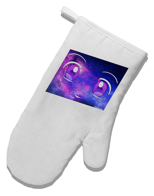 Cute Cosmic Eyes White Printed Fabric Oven Mitt-Oven Mitt-TooLoud-White-Davson Sales