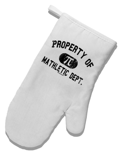 Mathletic Department Distressed White Printed Fabric Oven Mitt by TooLoud-Oven Mitt-TooLoud-White-Davson Sales