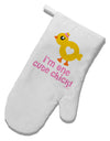 I'm One Cute Chick White Printed Fabric Oven Mitt by TooLoud-Oven Mitt-TooLoud-White-Davson Sales