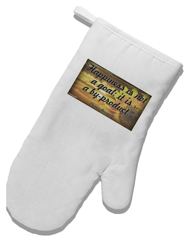 Happiness Is Not A Goal White Printed Fabric Oven Mitt by TooLoud-Oven Mitt-TooLoud-White-Davson Sales