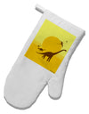 Brontosaurus and Pterodactyl Silhouettes with Sun White Printed Fabric Oven Mitt by TooLoud-Oven Mitt-TooLoud-White-Davson Sales