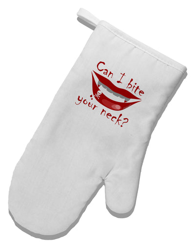 Bite your neck White Printed Fabric Oven Mitt-Oven Mitt-TooLoud-White-Davson Sales