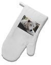 Laying White Wolf White Printed Fabric Oven Mitt-Oven Mitt-TooLoud-White-Davson Sales