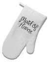 Maid of Honor - Diamond Ring Design White Printed Fabric Oven Mitt-Oven Mitt-TooLoud-White-Davson Sales