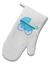 Baby Boy Carriage White Printed Fabric Oven Mitt-Oven Mitt-TooLoud-White-Davson Sales