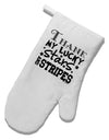Thank My Lucky Stars and Stripes White Printed Fabric Oven Mitt by TooLoud-Oven Mitt-TooLoud-White-Davson Sales
