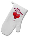 Heart Breaker Cute White Printed Fabric Oven Mitt by TooLoud-TooLoud-White-Davson Sales