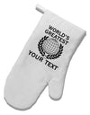 Personalized Worlds Greatest White Printed Fabric Oven Mitt by TooLoud-Oven Mitt-TooLoud-White-Davson Sales