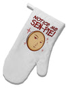 Notice Me Sen-pie White Printed Fabric Oven Mitt-Oven Mitt-TooLoud-White-Davson Sales