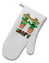 Fiesta Cactus Couple Amor White Printed Fabric Oven Mitt by TooLoud-Oven Mitt-TooLoud-White-Davson Sales