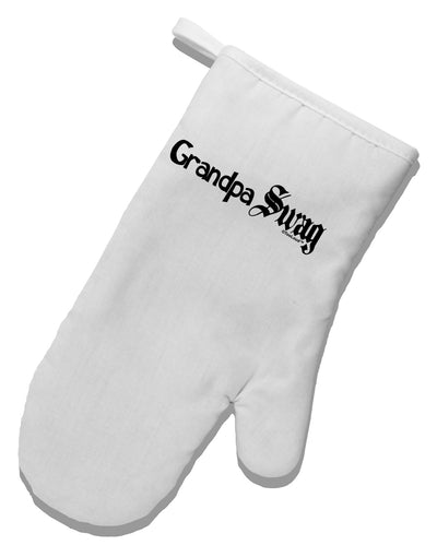 Grandpa Swag Text White Printed Fabric Oven Mitt by TooLoud-Oven Mitt-TooLoud-White-Davson Sales