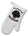 My Dog is my Valentine Black White Printed Fabric Oven Mitt-Oven Mitt-TooLoud-White-Davson Sales