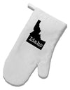 Idaho - United States Shape White Printed Fabric Oven Mitt-Oven Mitt-TooLoud-White-Davson Sales