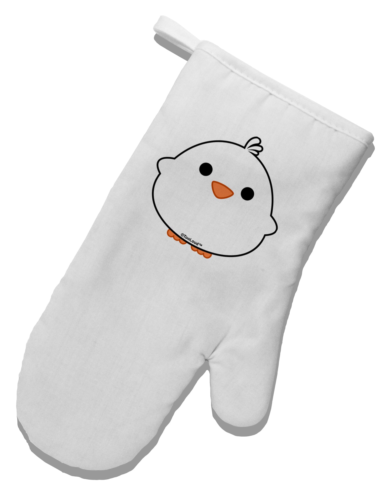 Cute Little Chick - White White Printed Fabric Oven Mitt by TooLoud-Oven Mitt-TooLoud-White-Davson Sales