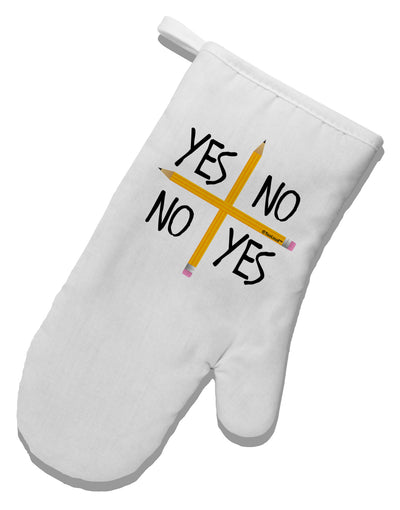 Charlie Charlie Challenge White Printed Fabric Oven Mitt-Oven Mitt-TooLoud-White-Davson Sales