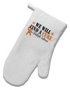 MS - We Will Find A Cure White Printed Fabric Oven Mitt-Oven Mitt-TooLoud-White-Davson Sales