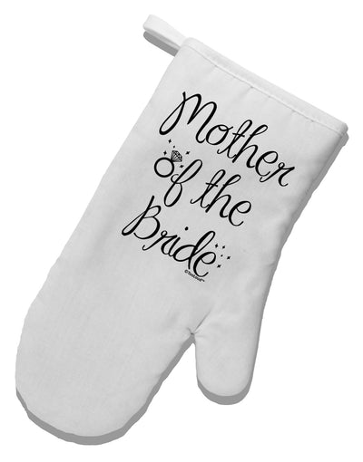 Mother of the Bride - Diamond White Printed Fabric Oven Mitt-Oven Mitt-TooLoud-White-Davson Sales