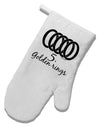 Five Golden Rings Text White Printed Fabric Oven Mitt-Oven Mitt-TooLoud-White-Davson Sales