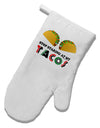 Stop Staring At My Tacos White Printed Fabric Oven Mitt-Oven Mitt-TooLoud-White-Davson Sales