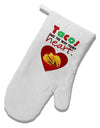 Tacos Are the Way To My Heart White Printed Fabric Oven Mitt-Oven Mitt-TooLoud-White-Davson Sales