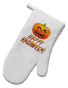 Jack-O-Lantern Watercolor Halloween White Printed Fabric Oven Mitt-Oven Mitt-TooLoud-White-Davson Sales