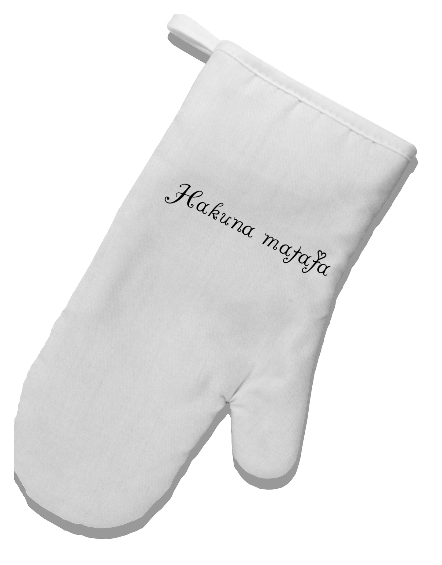 TooLoud Hakuna Matata White Printed Fabric Oven Mitt-OvenMitts-TooLoud-Davson Sales