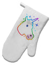 Magical Rainbow Sparkle Unicorn White Printed Fabric Oven Mitt-Oven Mitt-TooLoud-White-Davson Sales