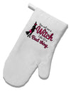 Witch - Bad Thing White Printed Fabric Oven Mitt-Oven Mitt-TooLoud-White-Davson Sales