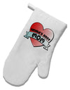 World's Best Mom - Heart Banner Design White Printed Fabric Oven Mitt by TooLoud-Oven Mitt-TooLoud-White-Davson Sales
