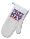 Happy Labor Day ColorText White Printed Fabric Oven Mitt-Oven Mitt-TooLoud-White-Davson Sales