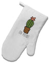 TooLoud On Point Cactus White Printed Fabric Oven Mitt-OvenMitts-TooLoud-Davson Sales