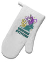 TooLoud Unicorn Attitude White Printed Fabric Oven Mitt-OvenMitts-TooLoud-Davson Sales