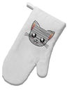 Mummy Kitty White Printed Fabric Oven Mitt by TooLoud-Oven Mitt-TooLoud-White-Davson Sales