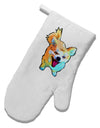 Cartoon Pomeranian White Printed Fabric Oven Mitt-Oven Mitt-TooLoud-White-Davson Sales