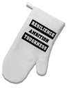 TooLoud RESILIENCE AMBITION TOUGHNESS White Printed Fabric Oven Mitt-OvenMitts-TooLoud-Davson Sales