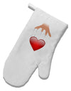 Heart on Puppet Strings White Printed Fabric Oven Mitt-Oven Mitt-TooLoud-White-Davson Sales