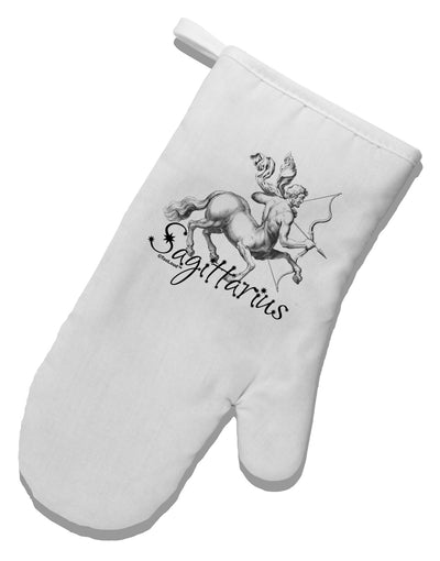 Sagittarius Illustration White Printed Fabric Oven Mitt-Oven Mitt-TooLoud-White-Davson Sales