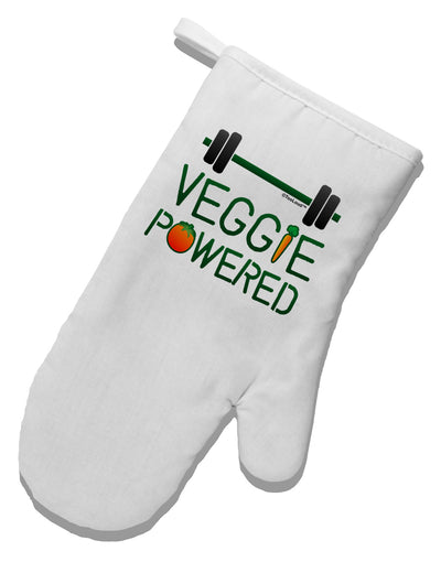 Veggie Powered White Printed Fabric Oven Mitt-Oven Mitt-TooLoud-White-Davson Sales