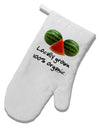 Locally Grown Organic Melons White Printed Fabric Oven Mitt-Oven Mitt-TooLoud-White-Davson Sales