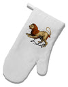 Leo Color Illustration White Printed Fabric Oven Mitt-Oven Mitt-TooLoud-White-Davson Sales