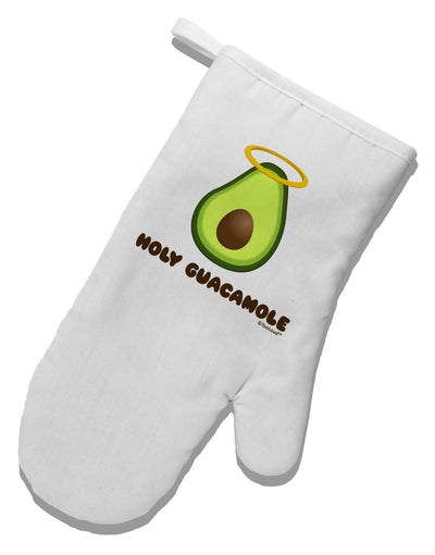 Holy Guacamole Design White Printed Fabric Oven Mitt by TooLoud-Oven Mitt-TooLoud-White-Davson Sales