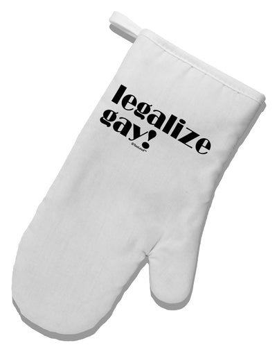 Legalize Gay White Printed Fabric Oven Mitt-Oven Mitt-TooLoud-White-Davson Sales