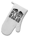 Ultimate Pi Day Design - Mirrored Pies White Printed Fabric Oven Mitt by TooLoud