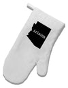 Arizona - United States Shape White Printed Fabric Oven Mitt-Oven Mitt-TooLoud-White-Davson Sales