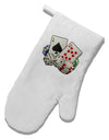 Gambling Weapons White Printed Fabric Oven Mitt-Oven Mitt-TooLoud-White-Davson Sales