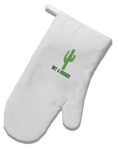 TooLoud Not a Hugger White Printed Fabric Oven Mitt-OvenMitts-TooLoud-Davson Sales