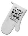 TooLoud Twelve Days of Christmas Text White Printed Fabric Oven Mitt-Oven Mitt-TooLoud-White-Davson Sales